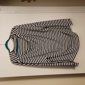 Striped black and white cowl next top